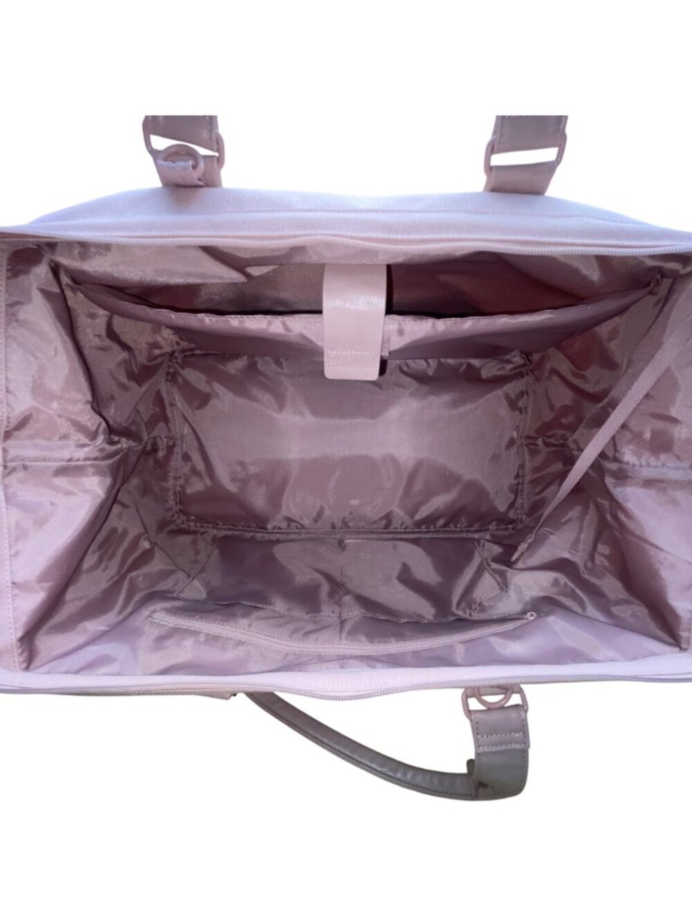 Beis Women’s Atlas Pink With Zipper Compartments The Weekender Travel Tote Bag - Picture 7 of 16